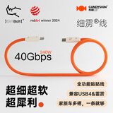 CANDYSIGN制糖工厂雷电4数据线USB4全功能240W快充Type-C苹果iPhone18/17/16细雳线8K视频投屏线快充雷雳线