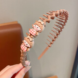 BARY REEF儿童咖色发箍女童带齿防滑女孩2024新款头窟发卡头饰宝宝头箍女款 咖色公主