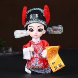 张家大院 京剧绢人娃娃人偶摆件中国北京特色礼品脸谱人物工艺品中国风传统纪念品外事出国送老外小礼物 状元