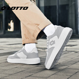 乐途（LOTTO）板鞋男鞋2025秋季官方平底鞋休闲运动鞋空军一号防滑情侣小白鞋子 灰色（男款） 40