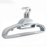 贝意品防滑无痕魔术塑料衣架多功能晾晒衣服架子挂撑 干湿两用灰色 20个