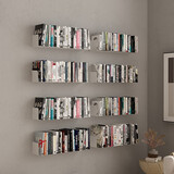 积累小家 北欧创意墙上壁挂书架卧室简易墙面隔板客厅墙壁收纳置物架装饰 【冰川白| 小号1个】60*15*15cm