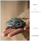 炼器精品螃蟹茶宠摆件可养个性茶玩桌面手把件装饰品创意趣味小摆件