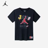 JordanNIKE耐克童装男女童短袖T恤JORDAN夏季儿童上衣 正黑色 160(XL) 