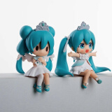 寿屋初音未来Q版公仔手办 MIKU GK粘土模型动漫周边送礼车载摆件玩具 小公主初音两件套