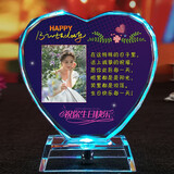 浪漫久久定制diy生日礼物送老婆老公女生男朋友结婚周年庆摆件七夕情人节 大钻心【生日气球+照片定制】