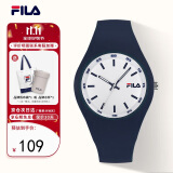 斐乐（FILA）手表男送男生运动硅胶表情侣时尚石英休闲学生手表 FLM38-777-002