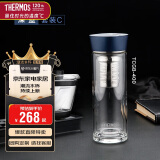 膳魔师（THERMOS）玻璃杯套组400ml双层耐热带滤网泡茶TCGB-400-BL iwaki 促销装 C