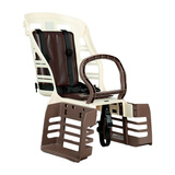 沽上万宝自行车儿童座椅2-8岁山地车电动电瓶车宝宝后座椅幼中大童后坐椅 自行车款【五点式】米白+茶