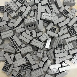 乐高积木小颗粒高砖纯色散装补充包基础兼容零配件儿童玩具幼儿园 浅灰色 半斤（约200-250粒）