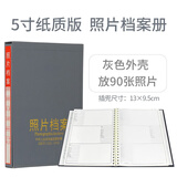 燕赵万卷 燕赵万卷照片档案册照片档案盒照片相册相片档案册光盘档案册光盘存档盒可定制 5寸纸质-灰色