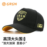 GRGN帽子男士棒球帽四季加大头围宽帽檐鸭舌帽显脸小鸭舌帽中青年帽子