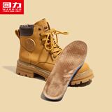 回力男鞋马丁靴男英伦风大黄靴2025冬季新款工装靴复古高帮男靴潮流 黄色 | 加绒款 35 (225mm) 女码