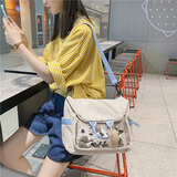 丝音 两用斜跨包包女小众软妹学生补课书包大容量单肩痛包夏季小背包