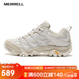 迈乐（Merrell）官方店男女款户外登山徒步鞋减震MOAB 3迈越者轻量防滑耐磨透气 J037522浅米白（女款） 38