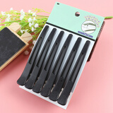 美发夹子无痕夹一字夹鳄鱼夹鸭嘴夹刘海头发夹洗脸化妆夹子造型防滑定位夹理发店专用分区夹 黑色六只（配收纳盒）