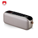 小霸王蓝牙音箱低音炮收音机无线便携式户外大音量广场舞音响户外便携式音箱收音机插卡播放器4000毫安 土豪金