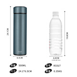 然也保温杯大学生304不锈钢泡茶杯子500ml深蓝色R3317
