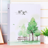 美浣a4纸相册本插页式相册薄6寸明信片收纳册8寸照片活页插袋式家庭纪念册混装大容量毕业照记录册影集 那些光年 A4/小12寸 正反可放80张