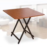 京挚折叠桌子折叠餐桌麻将桌家用户外简易便携式手提桌 JZ-2221折叠桌棕木纹