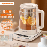 九阳（Joyoung）1.5L大容量双层壶体家用养生壶 煮蛋药膳炖煮多功能保温养生烧水壶 智能玻璃面板触控全自动煮茶壶 双层隔热壶体 1.5L 【送蛋架+炖盅】