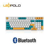 Leopold 利奥博德  FC980MBT PD版 加厚PBT二色键帽双模蓝牙98键机械键盘 绿松石PD双模 静音红轴