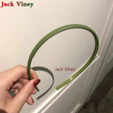 JACK VINEY磨砂发箍洗脸用韩国简约发卡压发防滑极细发捆百搭网红头箍发饰女 磨砂橄榄绿1个