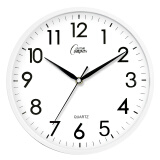 康巴丝（COMPAS）挂钟 创意简约钟表客厅石英钟表挂墙卧室时钟 c2855 白色