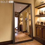 伯仑 穿衣镜全身镜落地镜美式欧式试衣镜挂墙复古镜大服装店镜子壁挂 古铜金 【壁挂/靠墙】90cm*190cm