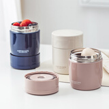 阿司倍鹭（ASVEL） 焖烧杯保温保冷真空焖烧壶不锈钢保温饭盒便携小型早餐杯燕麦杯 粉色 300ml