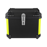 MTN55L 70L大容量摩托车尾箱 防水防盗pp塑料外卖箱通用电动车后备箱 70L黑箱黄条尾箱 标配（缓震底座+螺丝包）