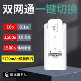 欧本 随身wifi三网通 免插卡无线移动联通电信网络流量4g便携路由器网卡  钻石版【双网通一键切换】+5200mAh充电仓