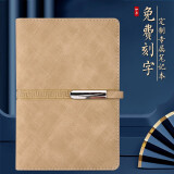 萨搏 高颜值笔记本子商务礼品定制记事本礼盒可印logo年会礼物送客户实用伴手礼文具套装优秀员工年会 棕色单本-7325