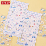 kinbor吃货玉桂狗三丽鸥手账本贴纸防水咕卡素材包粘贴水杯卡通贴画手机壳diy透明DT57318