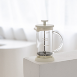 MAVO 雪白法压壶 咖啡壶煮咖啡家用小型滤茶壶过滤 600ml-2-3人份（雪白）