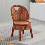 少泉藤椅子茶几三五件套 客厅阳台藤编桌椅组合 全藤椅 小矮凳 换鞋凳 B款单椅子