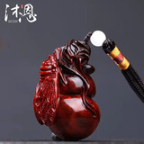 沐恩印度小叶紫檀手把件高油密老料 知了葫芦一鸣惊人55*35*30mm