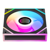 长城（Great Wall）矩阵120黑色12CM机箱风扇（30颗高品质灯珠/高框占比千层镜/ARGB灯效/支持PWM/8片减震脚垫/棱镜）