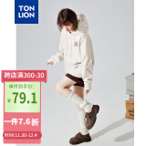 唐狮（TonLion）[加菲猫联名款]2024卫衣女连帽宽松设计感小众上衣S