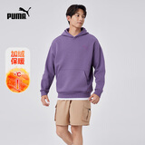 彪马（PUMA）宽松连帽卫衣套头衫男女情侣运动休闲百搭上衣 686854 炭灰紫-61 S (170/92A)