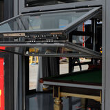 上下折叠窗提升推拉网红奶茶咖啡店铝合金厨房吧台上折翻提拉窗户 白色 50系列爆款