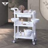 康而普（CANPOST）美容院美容车纹绣美睫仪器手推车美容移动多功能置物架美发小推车 医美推车三层单抽屉纯白色4