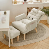 立太（LEADTEK） 沙发床现代两用折叠单人沙发双人多功能租房小户型简易布艺沙发 【性价款】米白色带脚踏抱枕