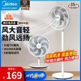 美的（Midea）电风扇家用落地扇7叶大风量定时电扇客厅卧室升降摇头扇安静循环风扇通风扇加密安全网罩 7叶强劲风-便捷机械操作-无定时款35CA