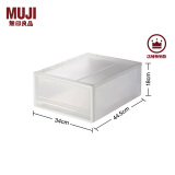 无印良品（MUJI） 聚丙烯 收纳箱 抽屉式 储物箱 整理箱 衣物收纳箱 小/长34*宽44.5*高18cm 3S