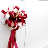 极度空间 婚车拉花 蝴蝶结彩带 结婚婚庆用品 婚房装饰花球 酒红*20