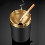 侑家良品 加厚不锈钢烟灰缸 创意漏斗家用烟灰缸办公室个性防飞灰烟缸
