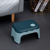 好尔塑料凳子家用小矮凳创意加厚板凳客厅可叠放简约浴室凳蓝色1个装