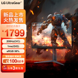 LG27英寸 IPS 2K 180Hz原生 200Hz(O/C) LG原装面板 1ms sRGB 99% G-Sync高刷游戏电竞显示器27GS75Q