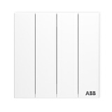 ABB开关插座面板 盈致系列白色四位双控四开双控开关 CA108
